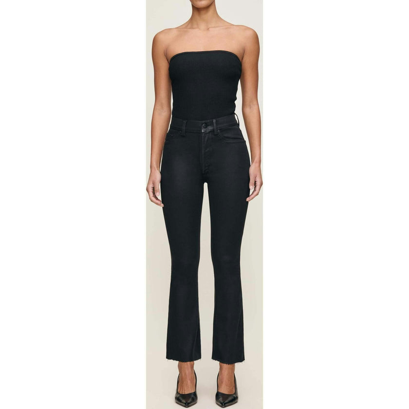 Bridget Boot High Rise Instasculpt™ Crop Jeans Black Coated