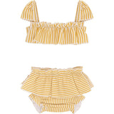 Canary Stripe Mini Cabana Bikini Set