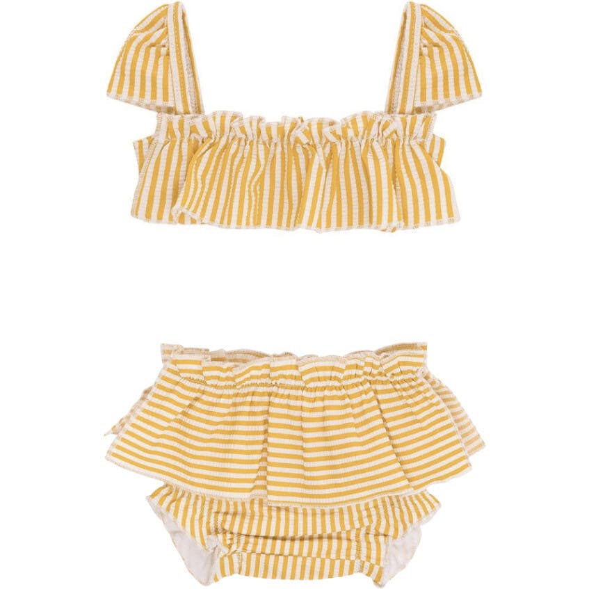 Canary Stripe Mini Cabana Bikini Set