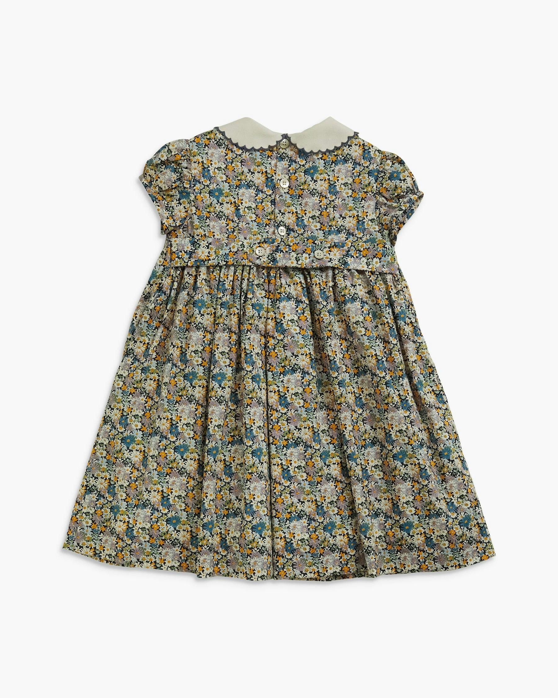 Shirley Dress Blue Green Liberty