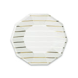 Gold Frenchie Striped Small Plates