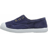 Cienta 70777.84 Washed Navy Canvas Laceless Sneaker