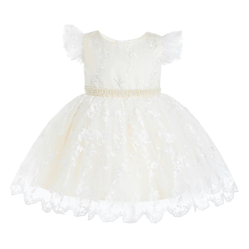 Ivory Anavelle Lace Pearl Dress