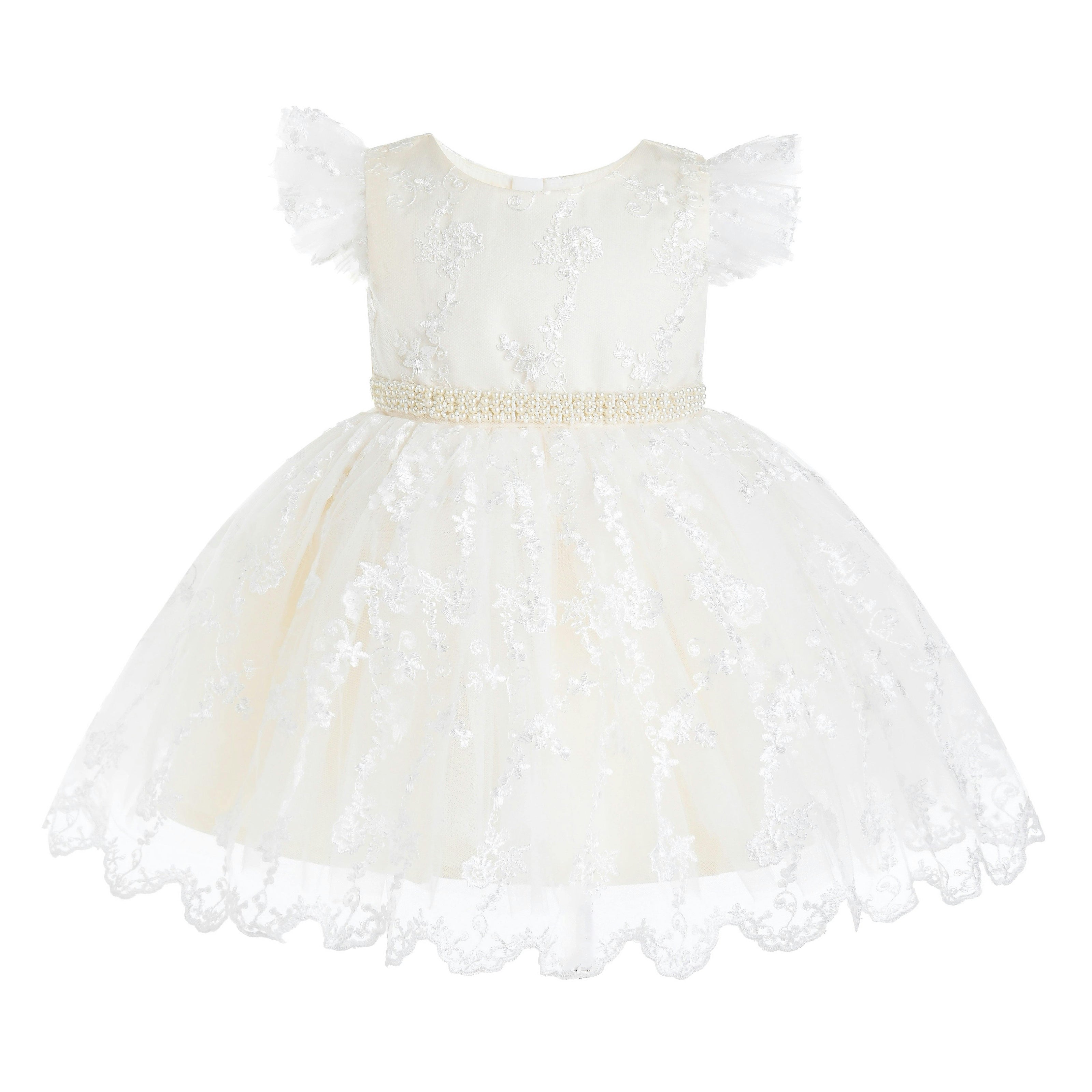 Ivory Anavelle Lace Pearl Dress