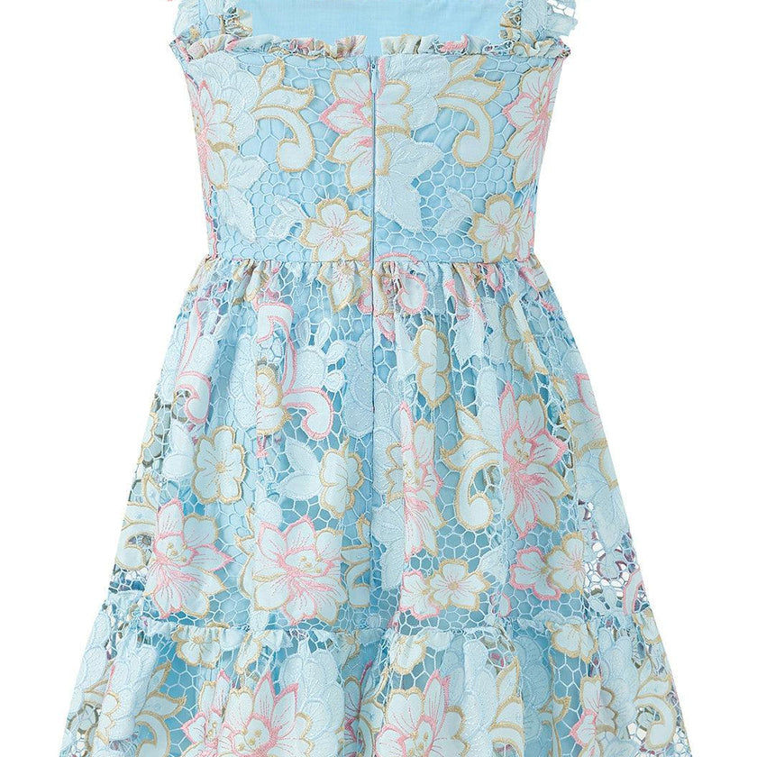 Lilia Embroidered Mini Dress