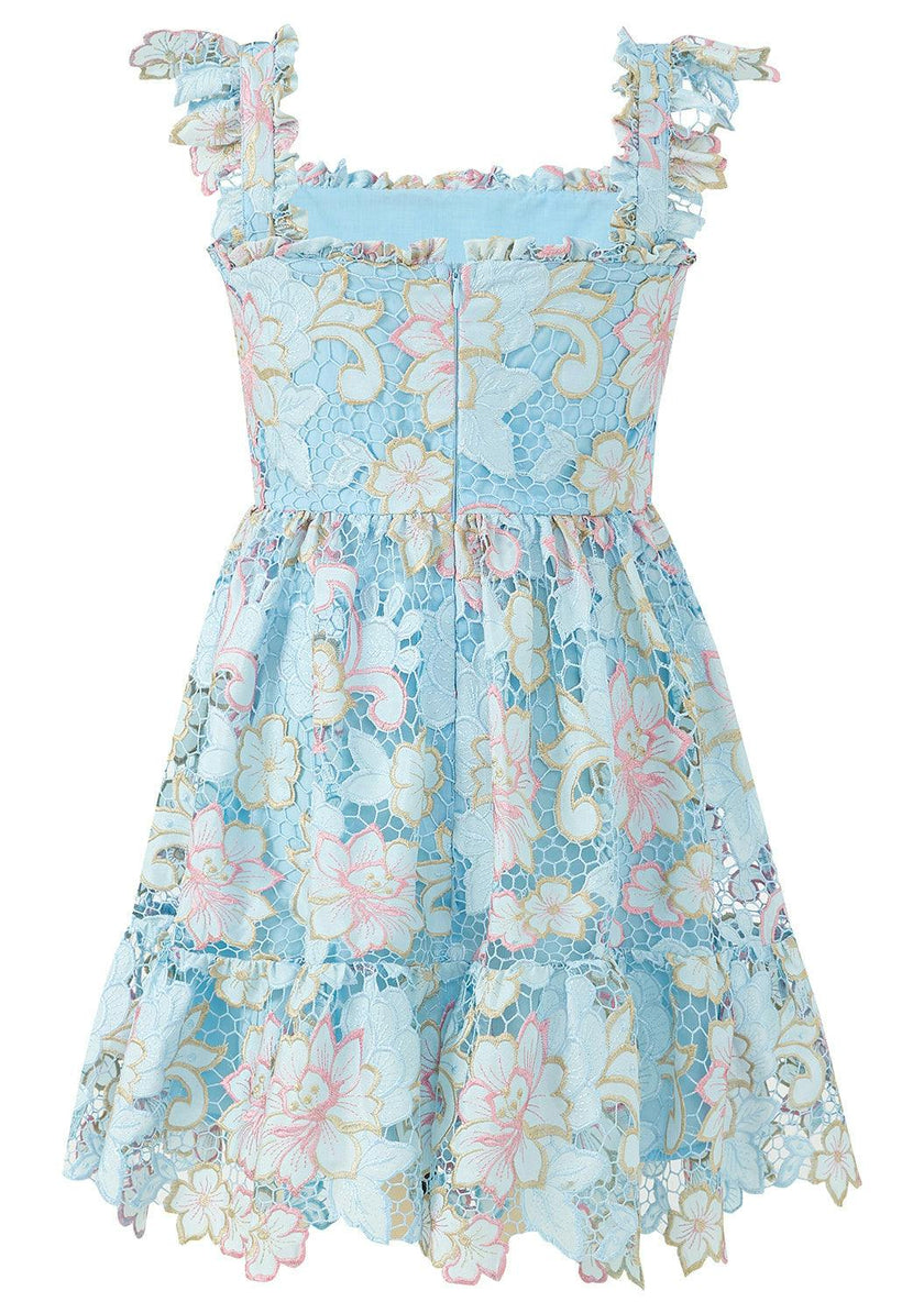 Lilia Embroidered Mini Dress