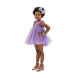 Purple Serenya Glitter Tulle Dress