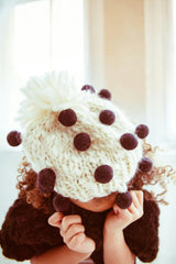 Hand-Knit Pom Hat