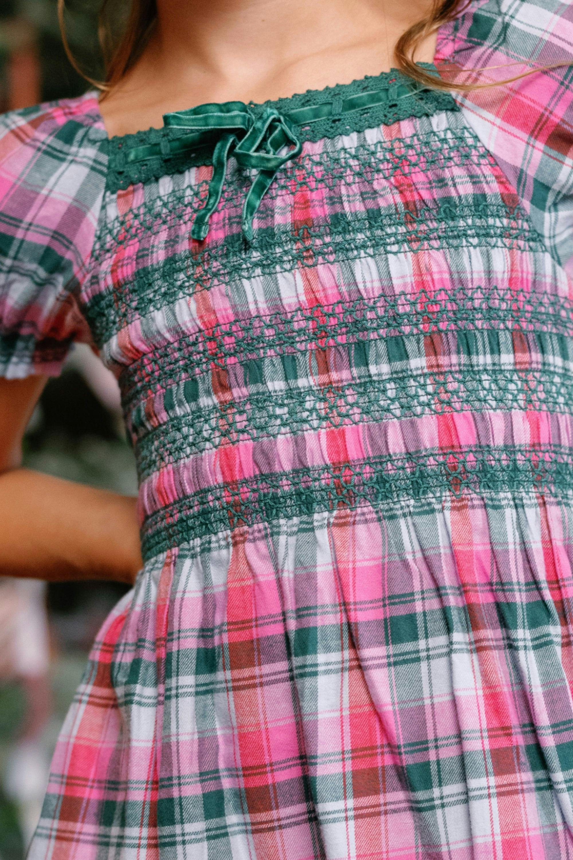 Teen Sunday Best Dress in Vibrant Plaid