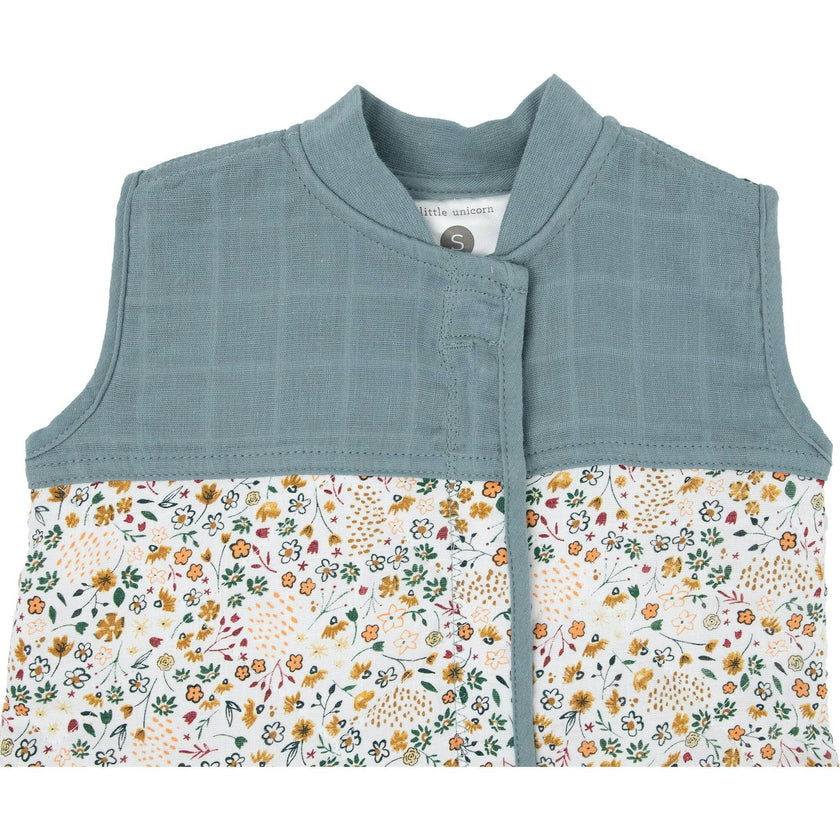 Cotton Muslin Quilted Sleep Bag - Pressed Petals
