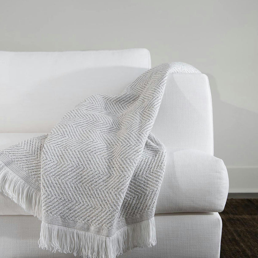 Herringbone Stain Resistant Indoor Outdoor Throw