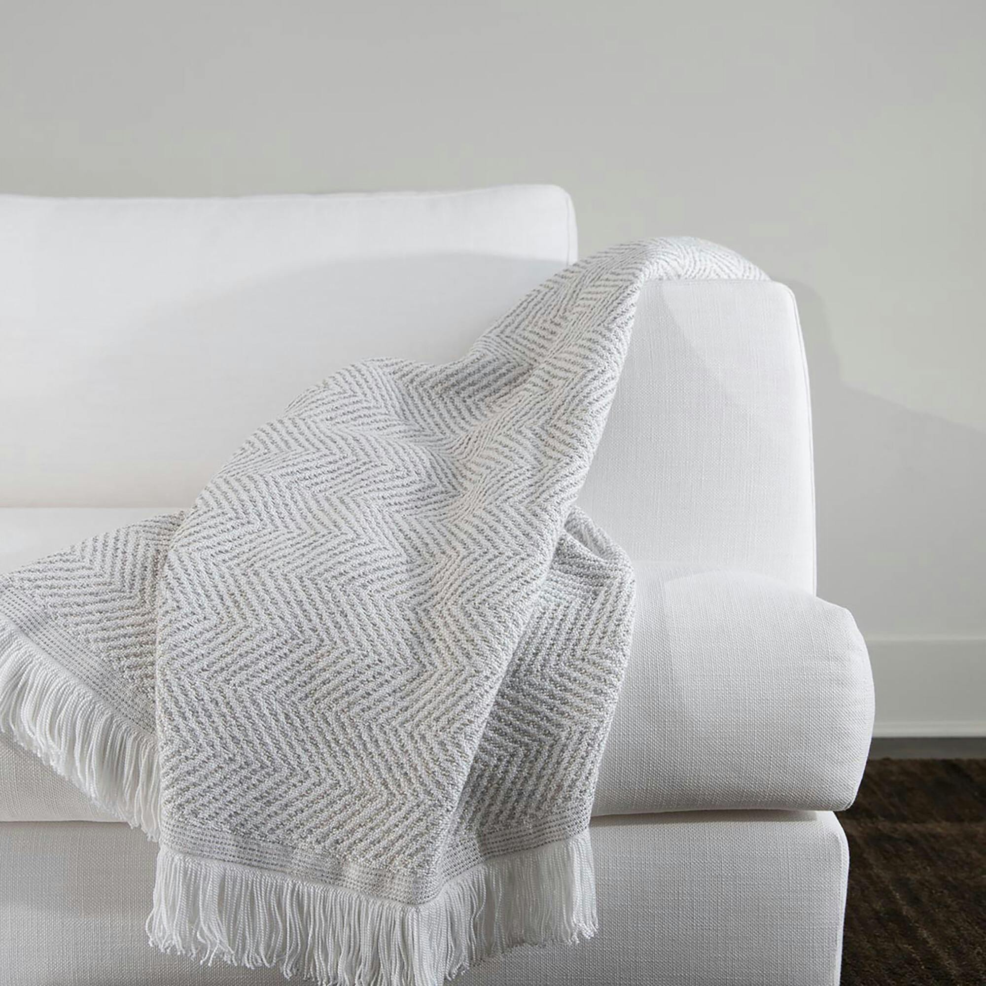 Herringbone Stain Resistant Indoor Outdoor Throw