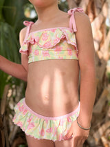 Daisy Bikini in Yellow with Pink Bougainvillea