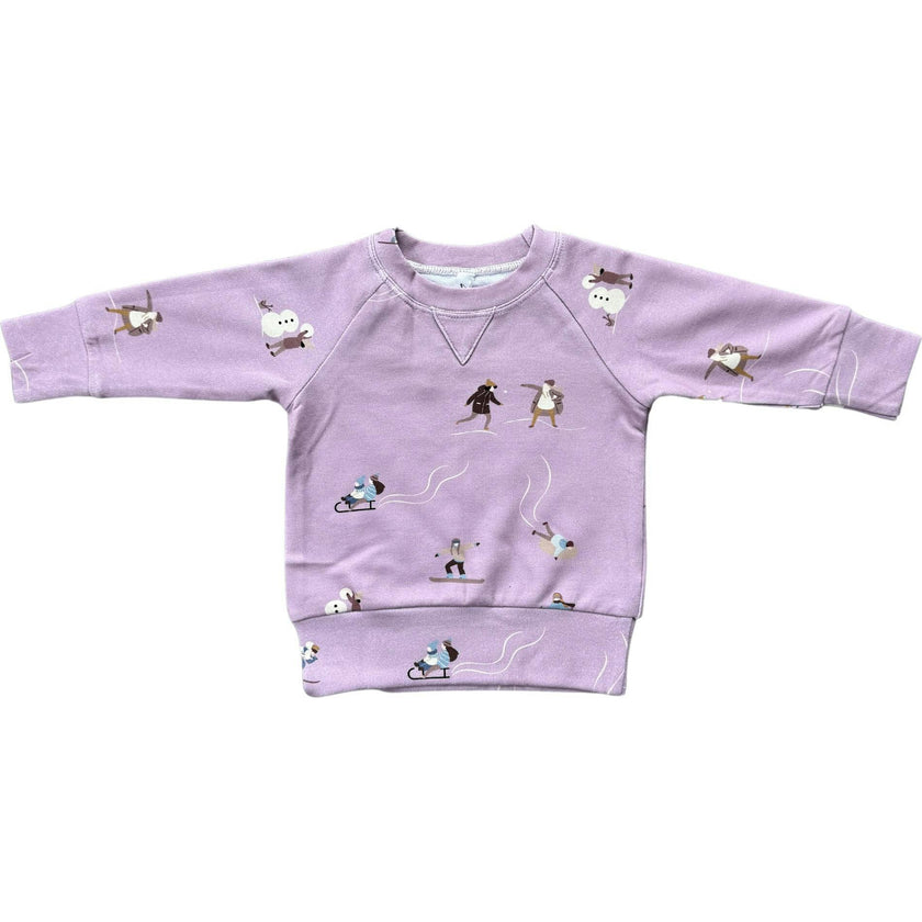 Girl's Raglan Sweatshirt Slate Daisy