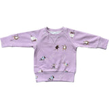 Girl's Raglan Sweatshirt Slate Daisy