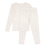 Girls Antique Floral Pima Pajama Set