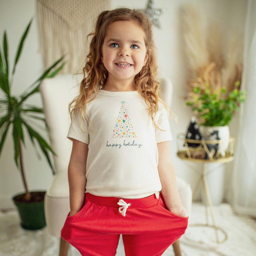 graphic tee | happy holidays tree