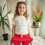 graphic tee | happy holidays tree
