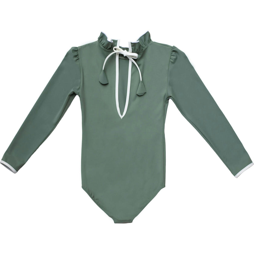 Sofia Surf Suit in Sage Green & Ivory