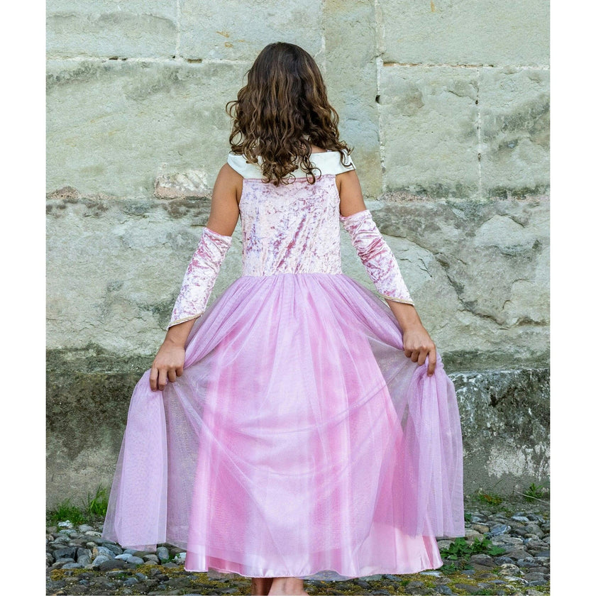 Velvety Soft Sleeping Sweetheart Princess Gown with Arm Warmers