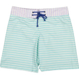 Pastel stripes surfer swim shorts