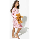 Nutcracker Pink Bamboo Girls' Long Sleeve Dress