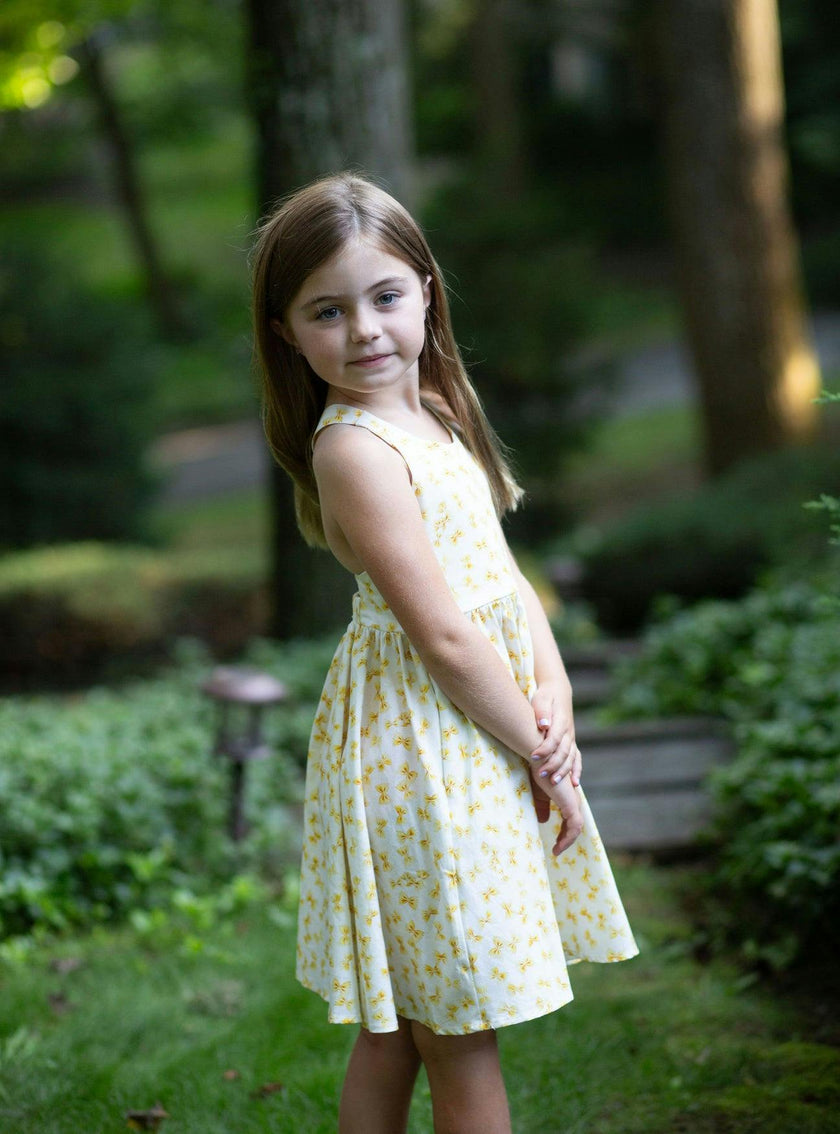 Cross Back Dress in Bow Tie Pasta