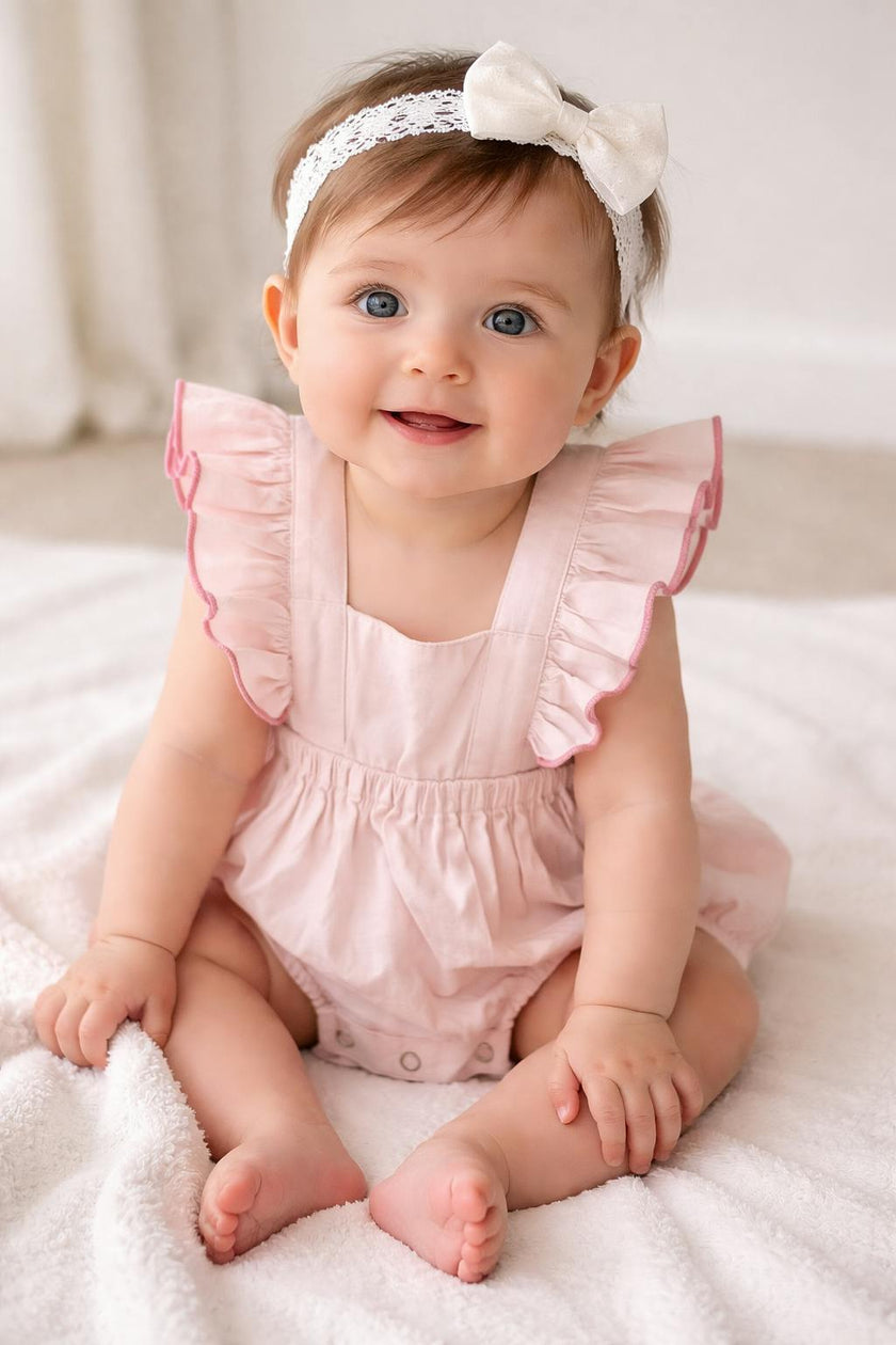 Racerback Romper Baby Pink