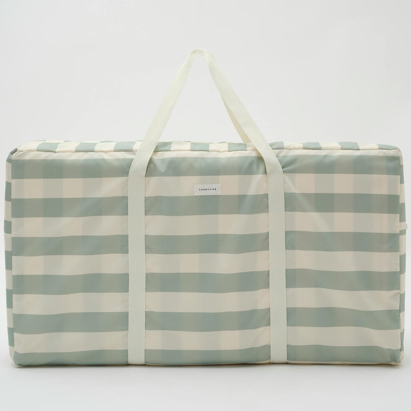 The Lounger Chair: Sea Sage Stripe