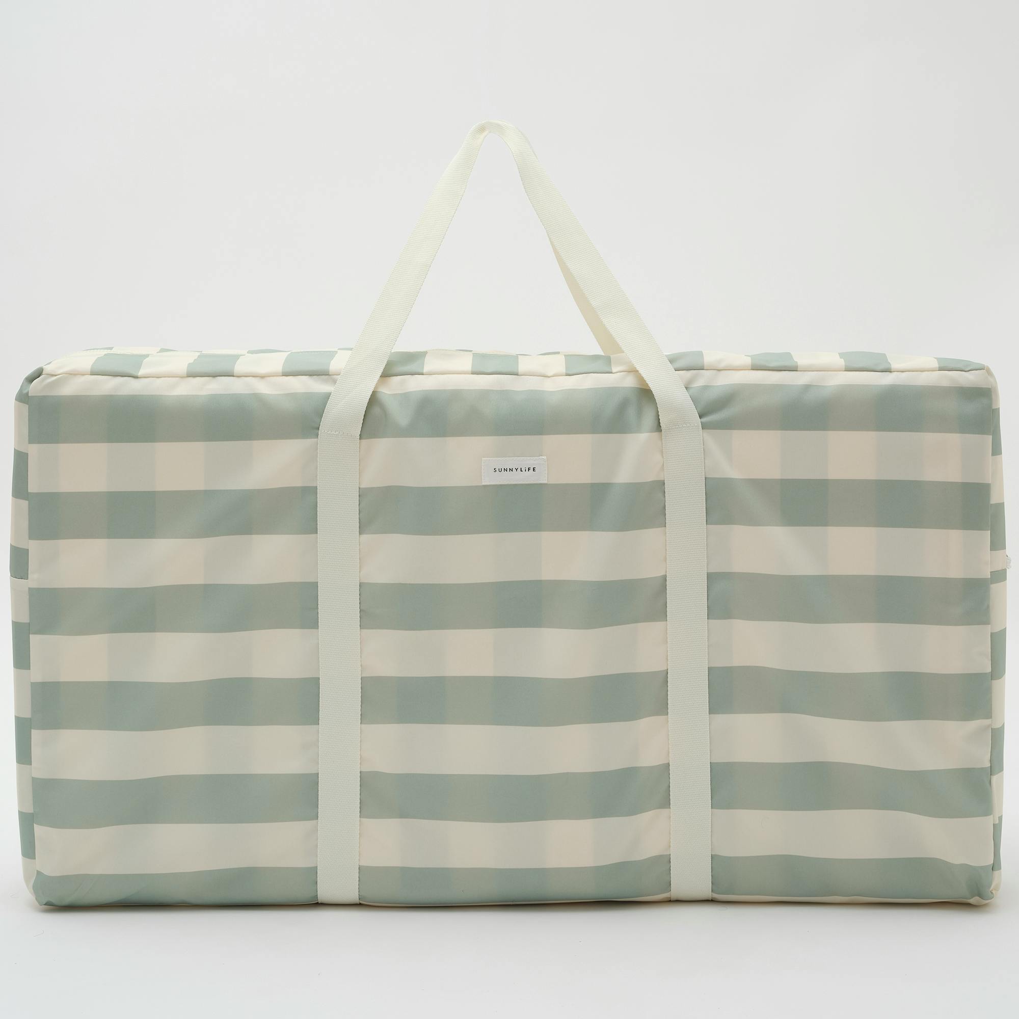 The Lounger Chair: Sea Sage Stripe
