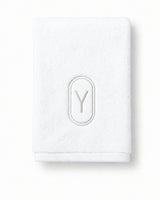 DH Oval Monogram Embroidered Fingertip Towel
