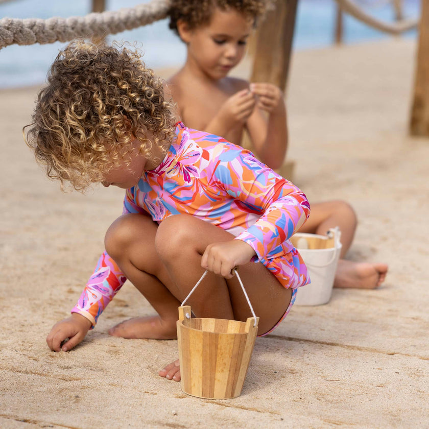 Sustainable High Neck Long Sleeve Waist Skirt Surf Suit