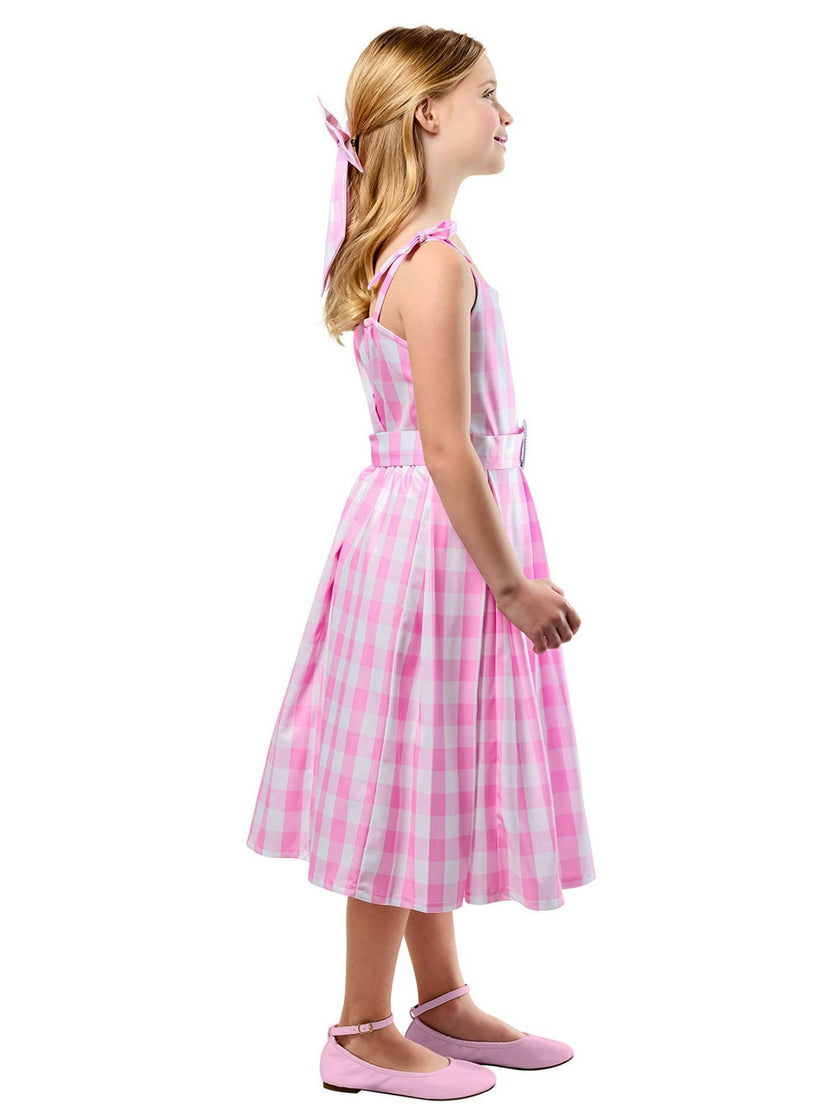 Girls' Barbie Movie Perfect Day Pink Gingham Dress