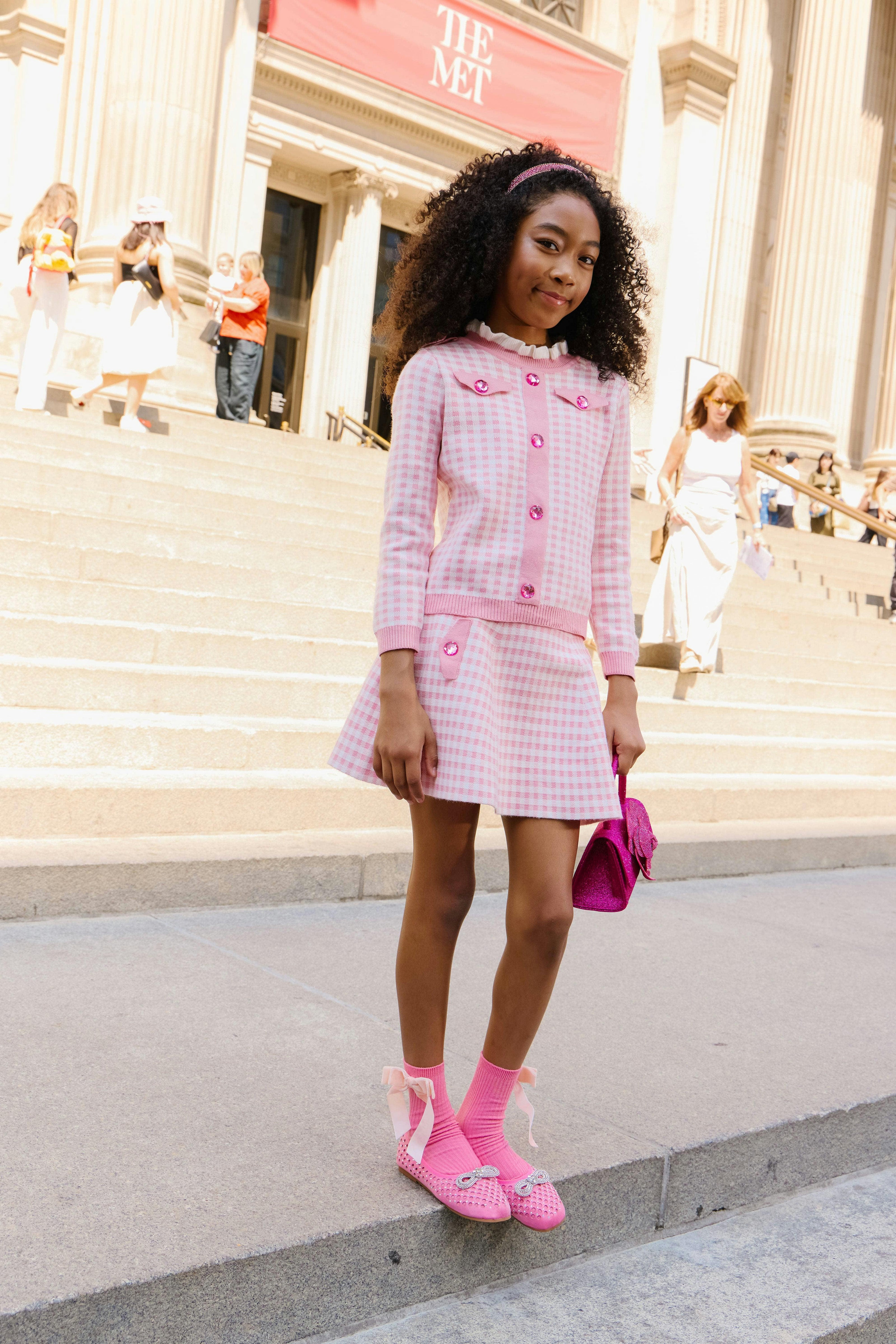 Gingham Gem Sweater Set