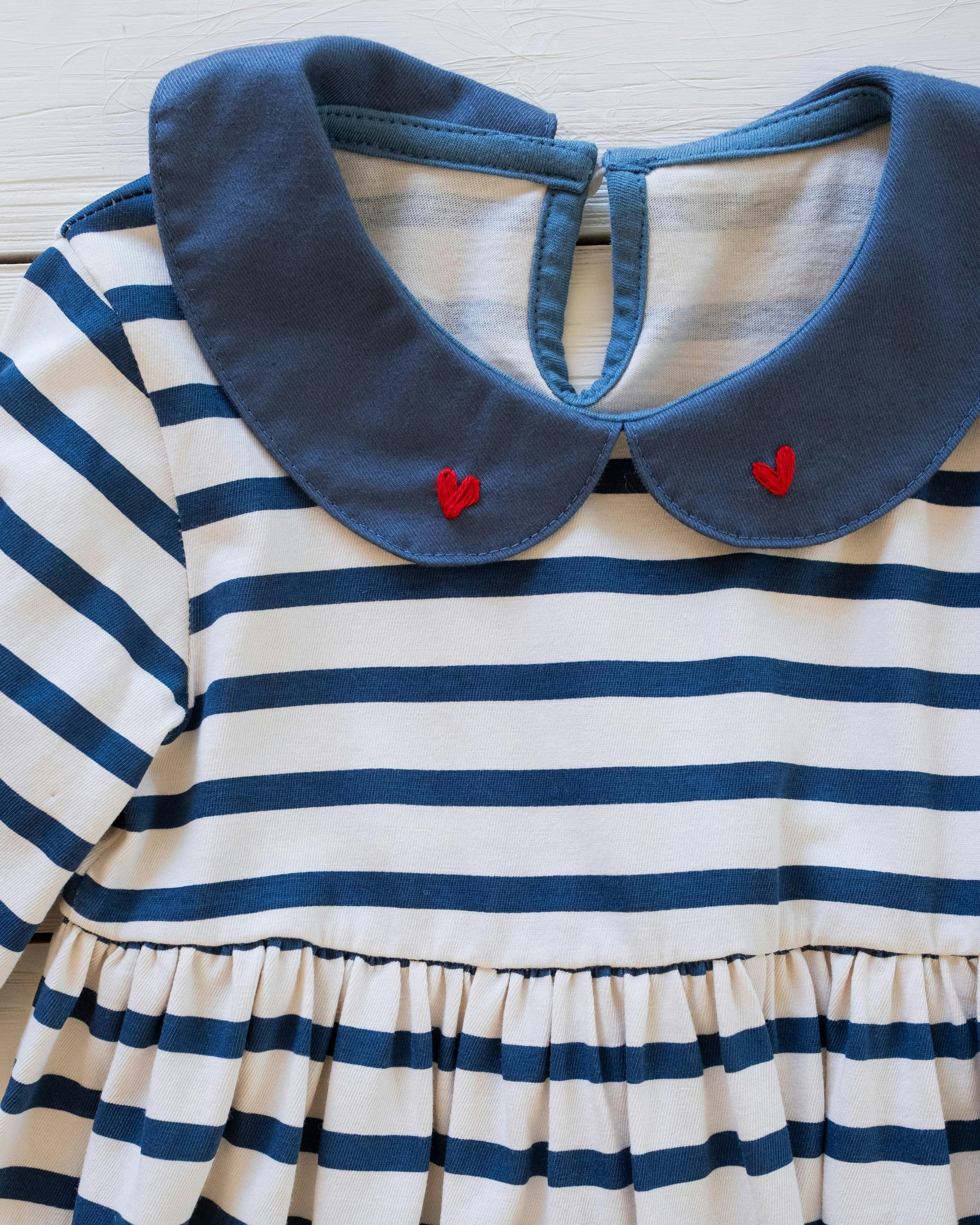 Marina Romper in Navy Stripe