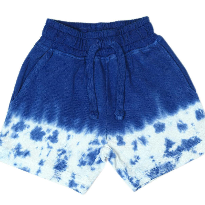 Kids Engineered Tie Dye Sweat Shorts - Cobalt
