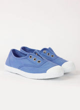 Hampton Canvas Plum Plimsolls in Cornflower