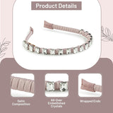 Halo Luxe Crystal Satin Headband - Mauve