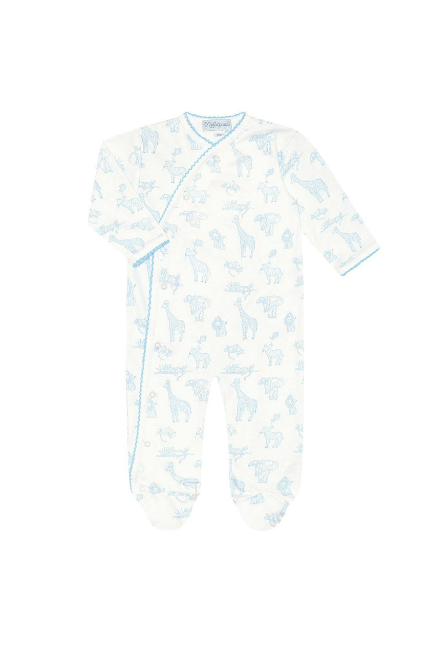 Blue Safari Crossover Footie