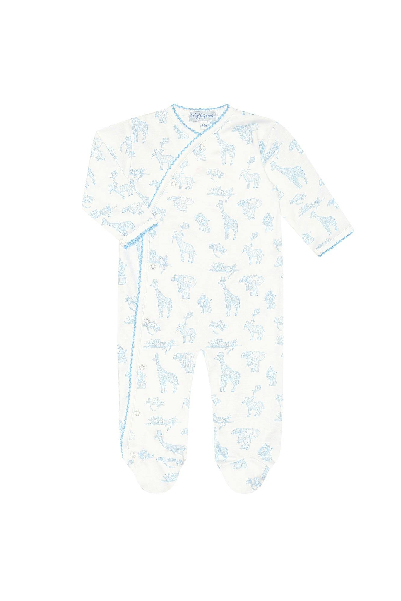 Blue Safari Crossover Footie