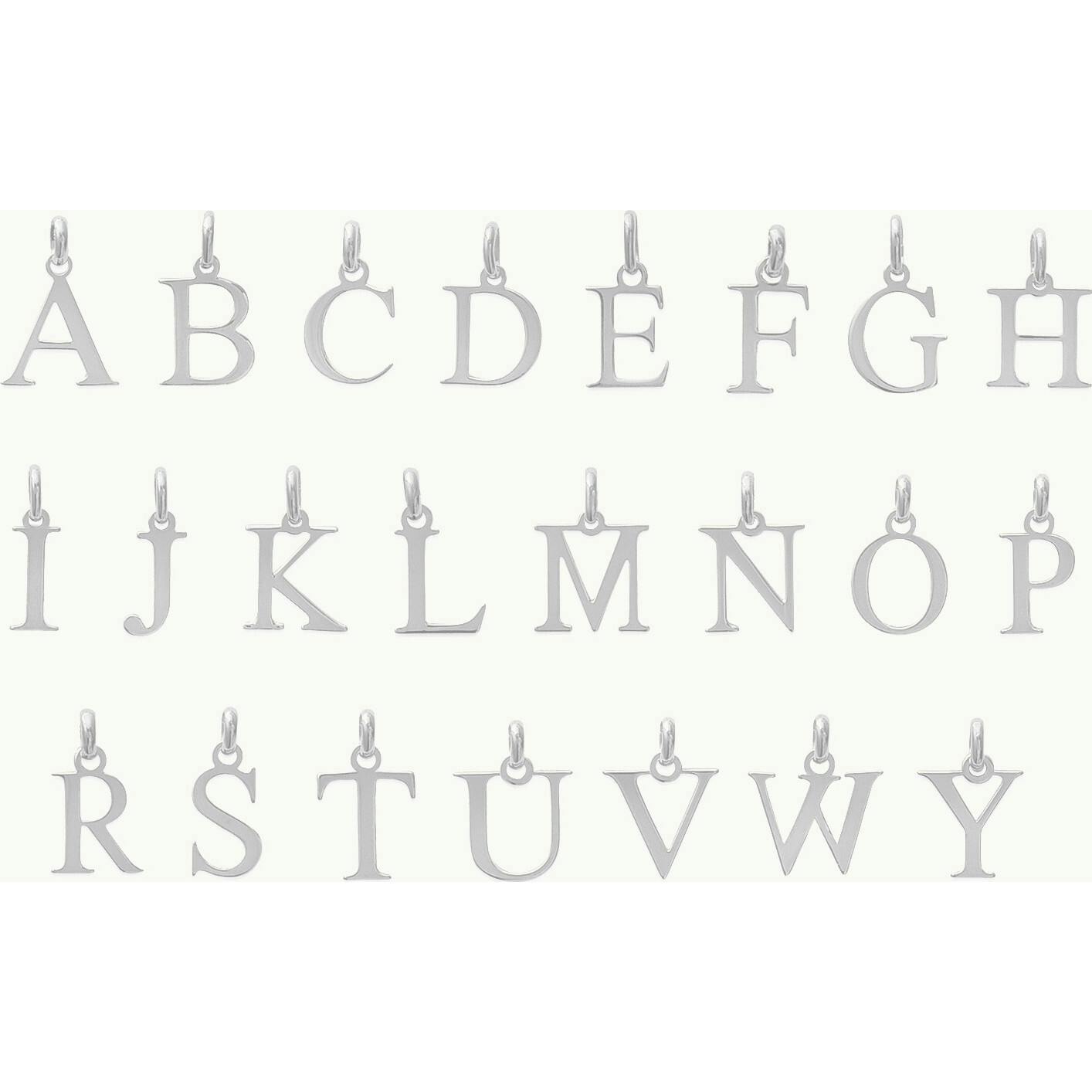 Personalized Alphabet Necklace, Sterling Silver