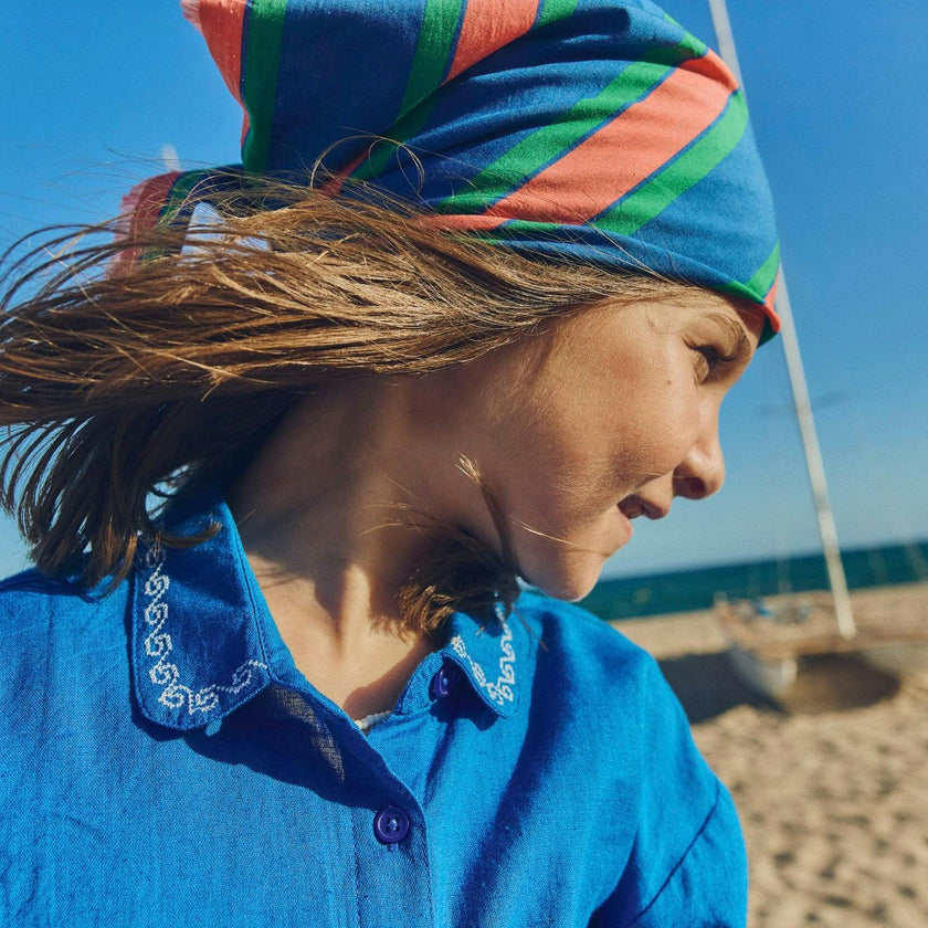 BARCOS EMBROIDERED SHIRT BLUE
