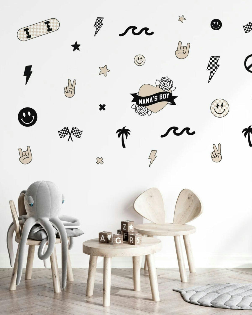 Peel & Stick Fabric Wall Stickers