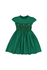 PERLA GREEN SMOCKED DRESS