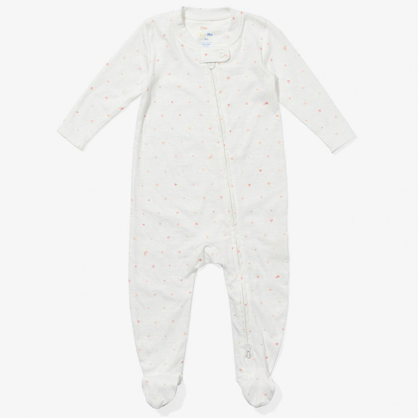 Marley Zip Pajama, Rose Hearts