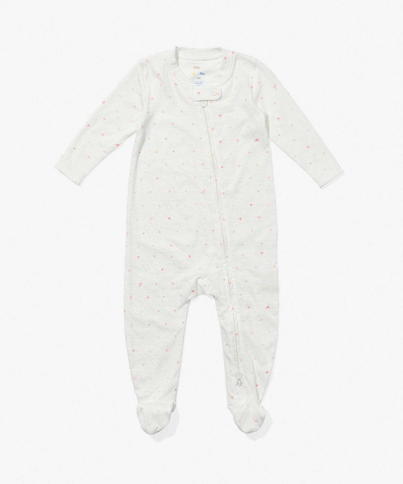 Marley Zip Pajama, Rose Hearts
