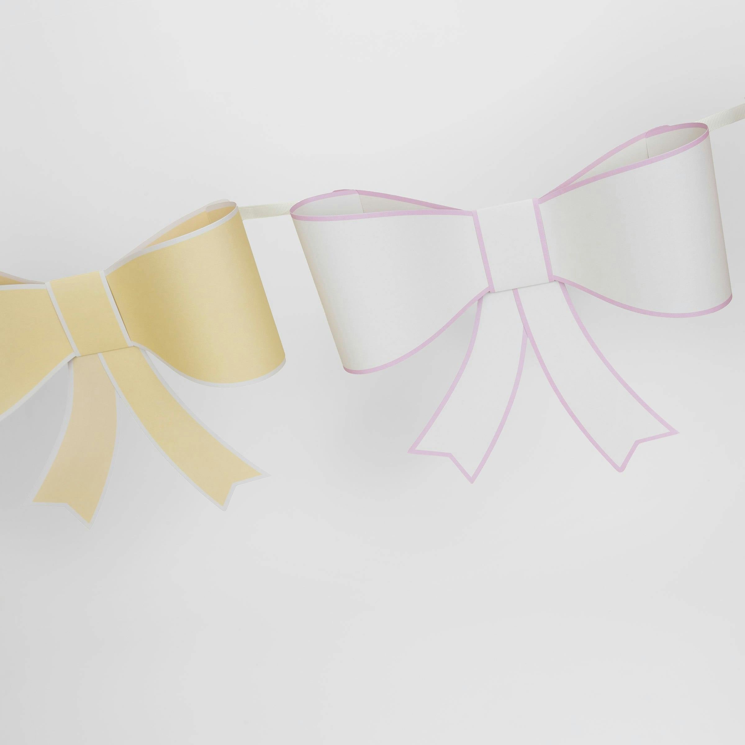 3D Paper Bow Garland
