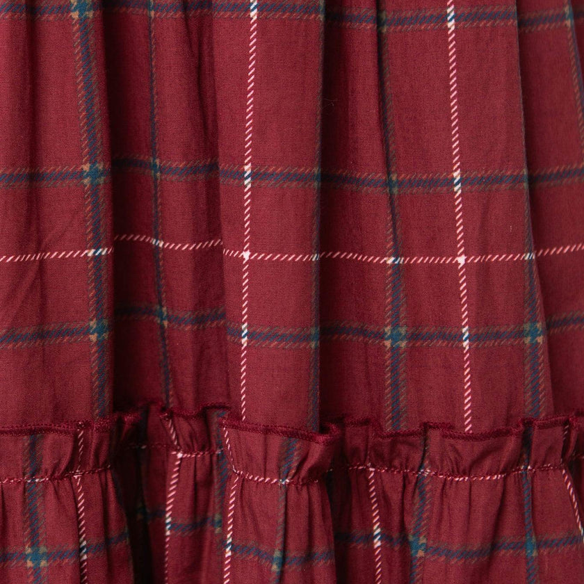 Hattie Dress in Burgundy Plaid