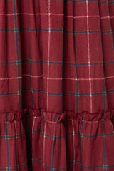 Hattie Dress in Burgundy Plaid