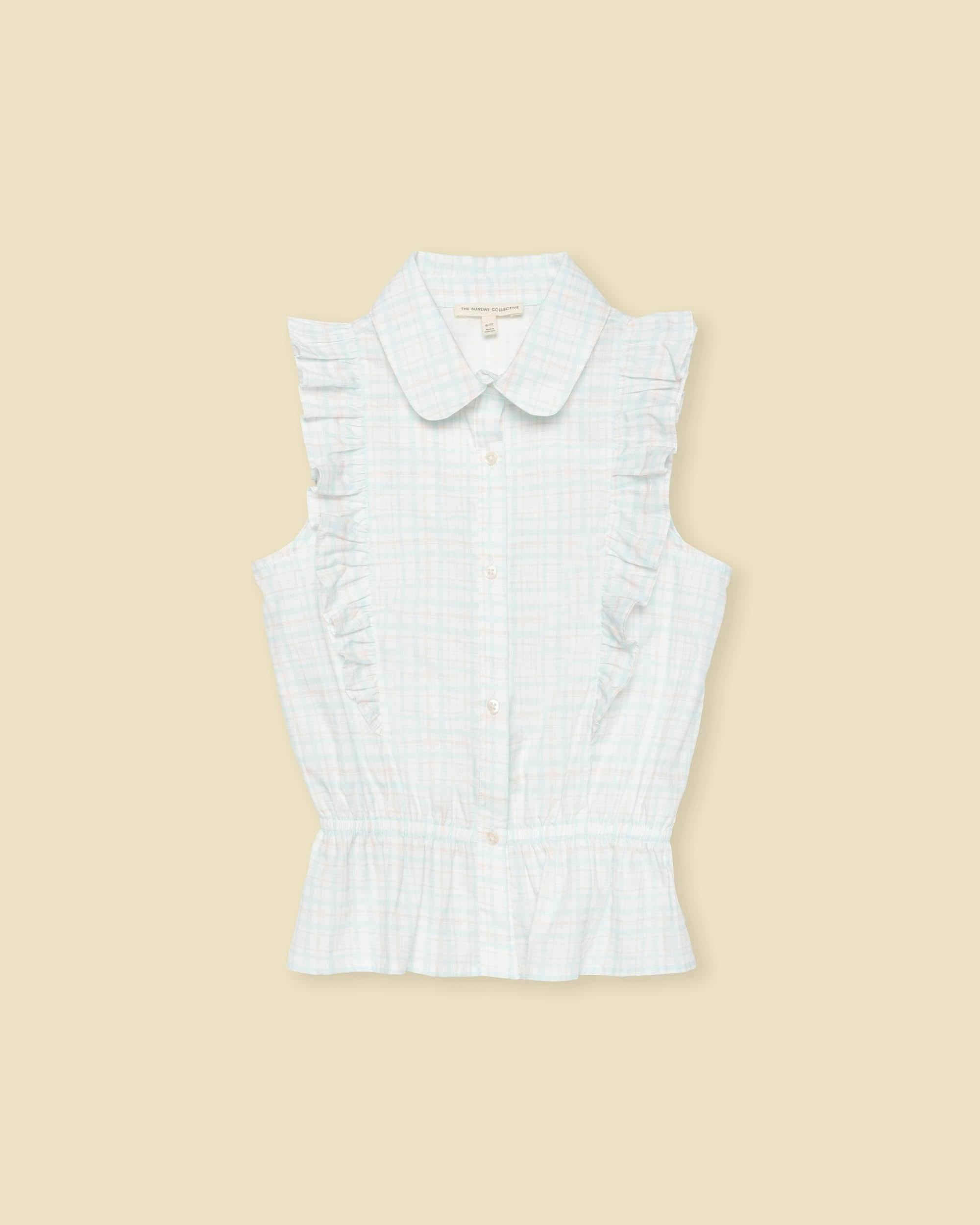 Ruffle Peplum Top in Plaid